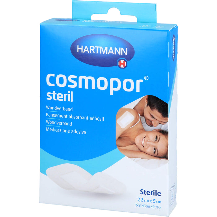 HARTMANN Cosmopor steril Wundverband 7,2 cm x 5 cm OTC, 5 St. Verband