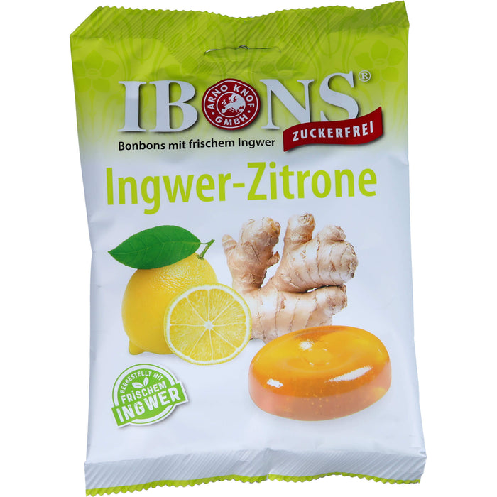 IBONS Ingwer Zitrone oZ 75g Tüte Lutschbonbons, 75 g BON