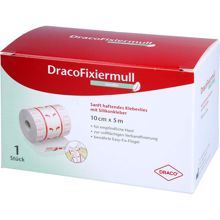 Draco Fixiermull sensitiv 10 cm x 5 m, 1 St VER