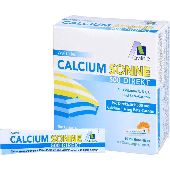 Calcium Sonne 500 Granulat mit Orangengeschmack, 30 St. Sticks