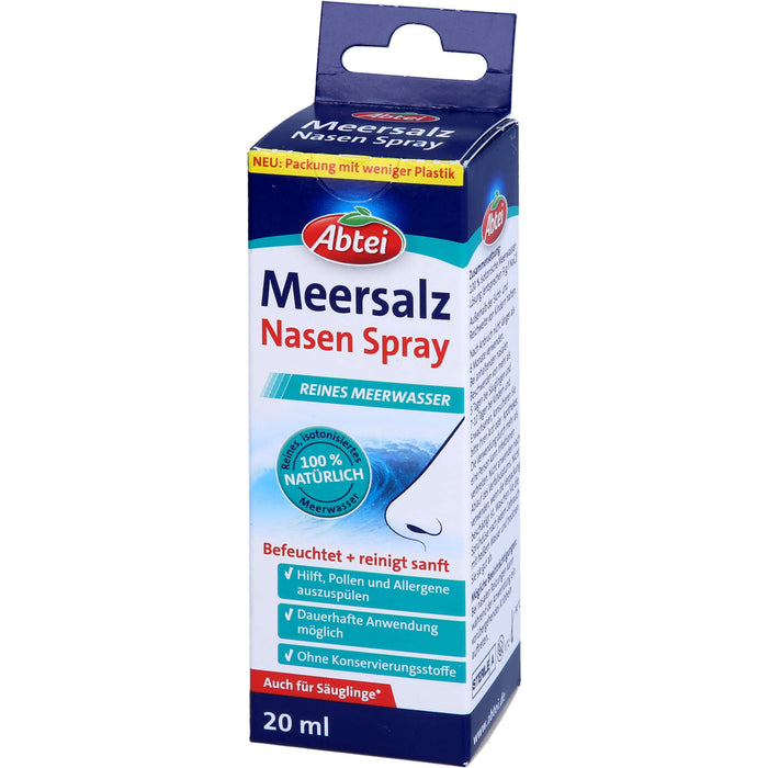 Abtei Meersalz Nasenspray befeuchtet und reinigt sanft, 20 ml Solution