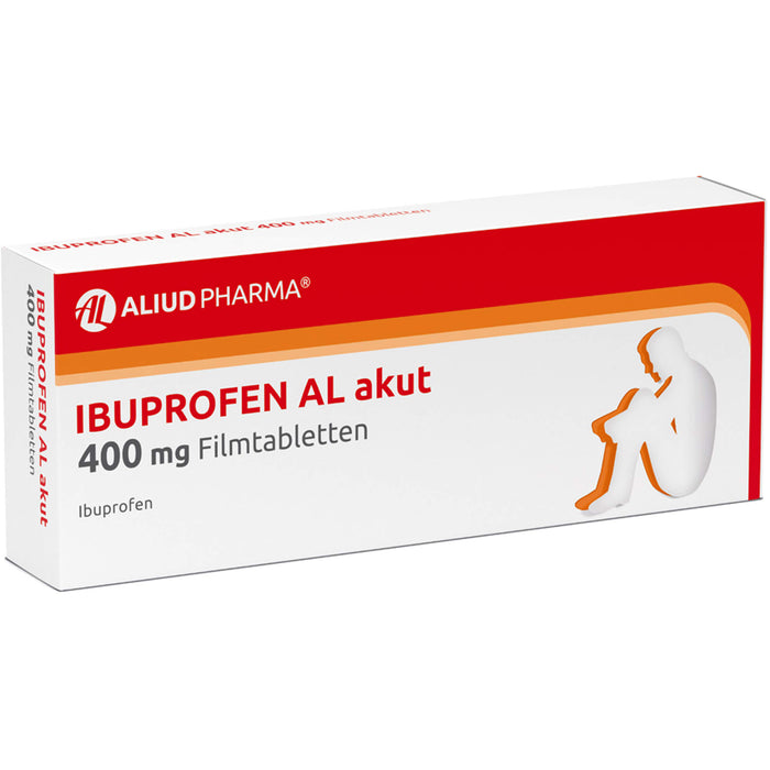 Ibuprofen AL akut 400 mg Filmtabletten bei leichten bis mäßig starken Schmerzen und Fieber, 50 pcs. Tablets