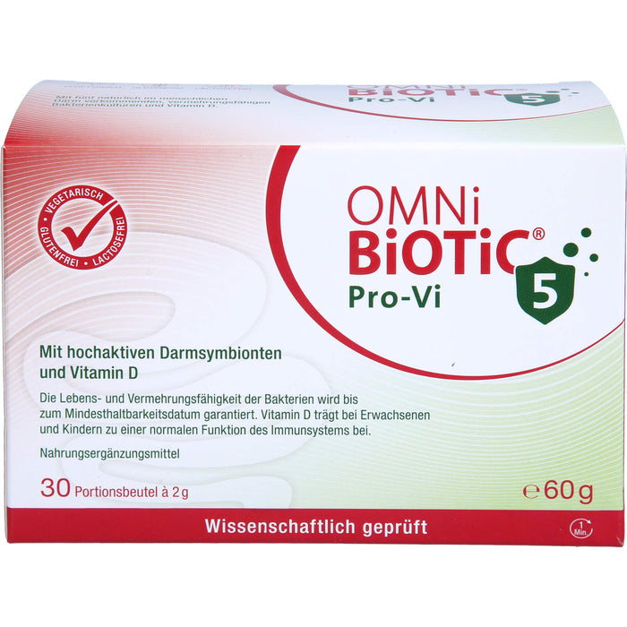 OMNi-BiOTiC ProVi-5 Pulver mit hochaktiven Darmsymbionten und Vitamin D, 30 pc Sachets