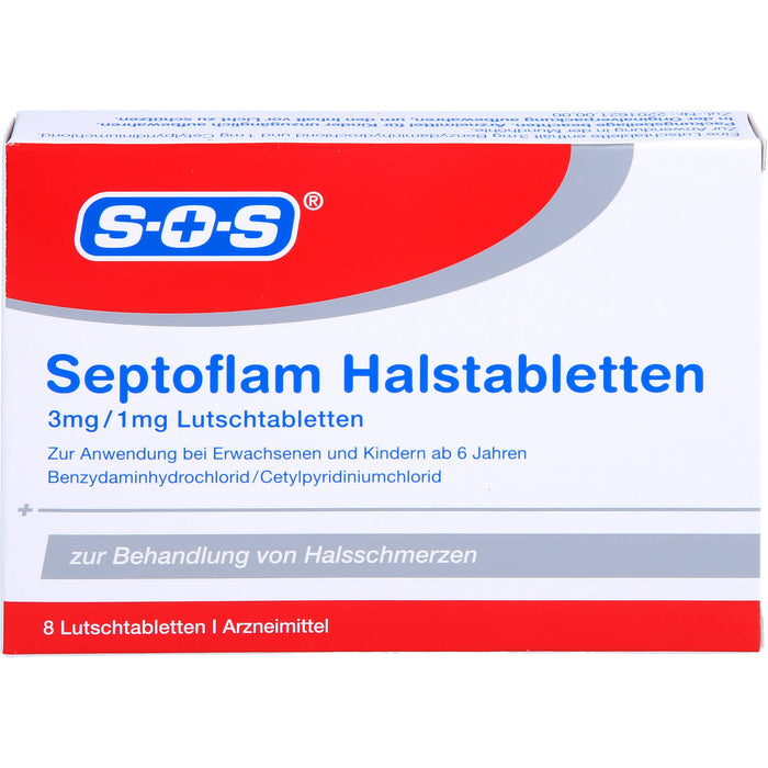 Septoflam Halstabletten, 8 St LUT