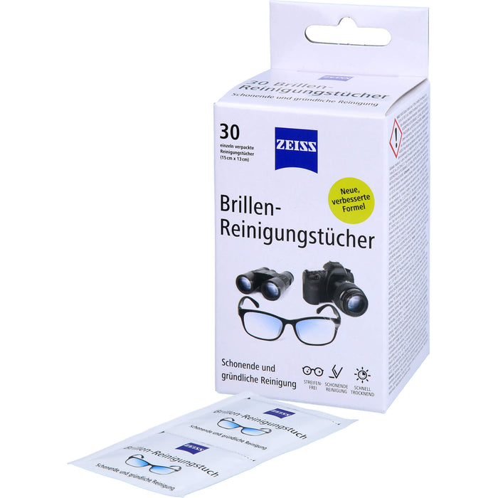 ZEISS Brillen-Reinigungstücher, 30 pc Tissus