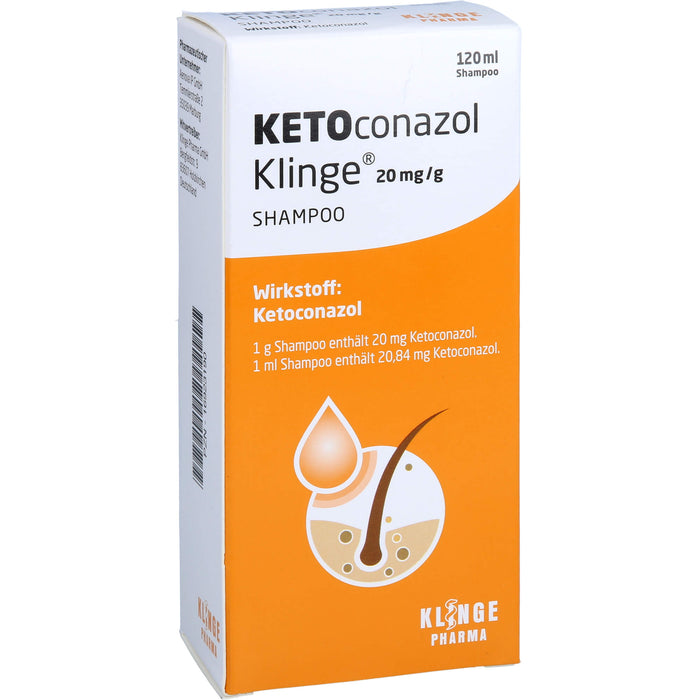 KETOconazol Klinge 20 mg/g Shampoo zur Behandlung und zur Vorbeugung bei Kopfschuppen, 120 ml Creme