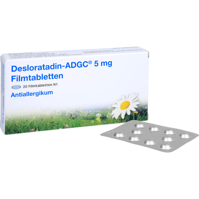 DESLORATADIN ADGC 5 mg Filmtabletten, 20 pcs. Tablets