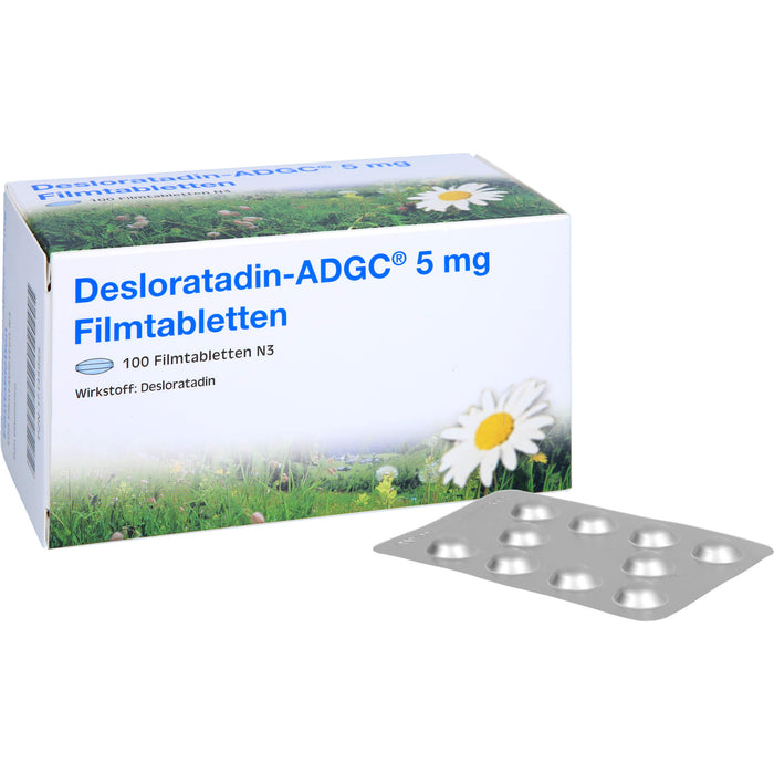 Desloratadin ADGC 5 mg Filmtabletten Antiallergikum, 100 pc Tablettes