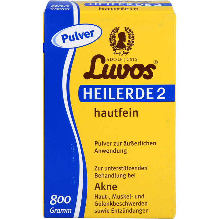 Luvos Heilerde 2 hautfein bei Akne, Haut-, Muskel-und Gelenkbeschwerden sowie Entzündungen, 800 g Poudre