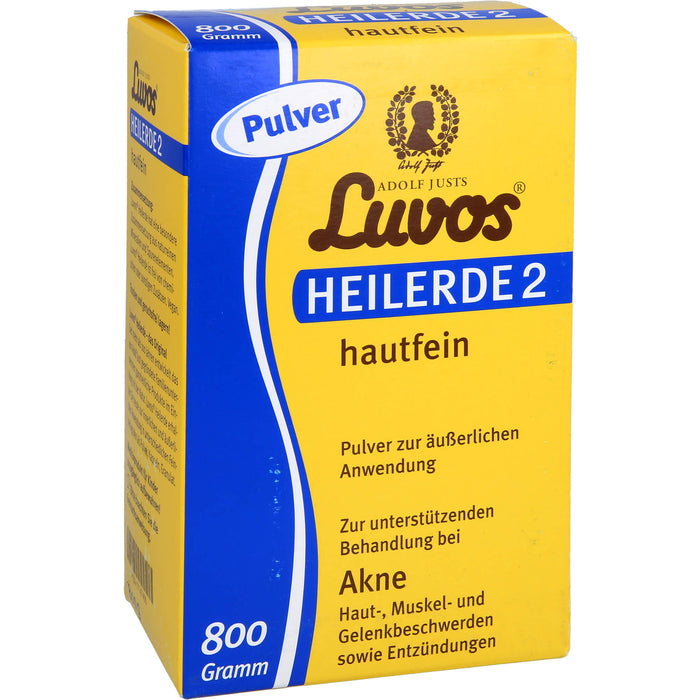 Luvos Heilerde 2 hautfein bei Akne, Haut-, Muskel-und Gelenkbeschwerden sowie Entzündungen, 800 g Poudre