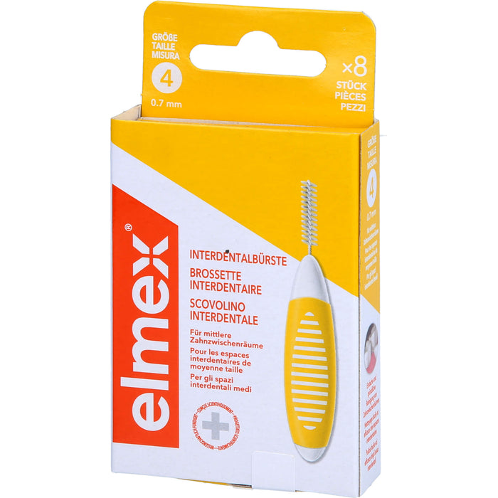 elmex Interdentalbürste gelb ISO Größe 4 0,7mm, 8 St ZBU