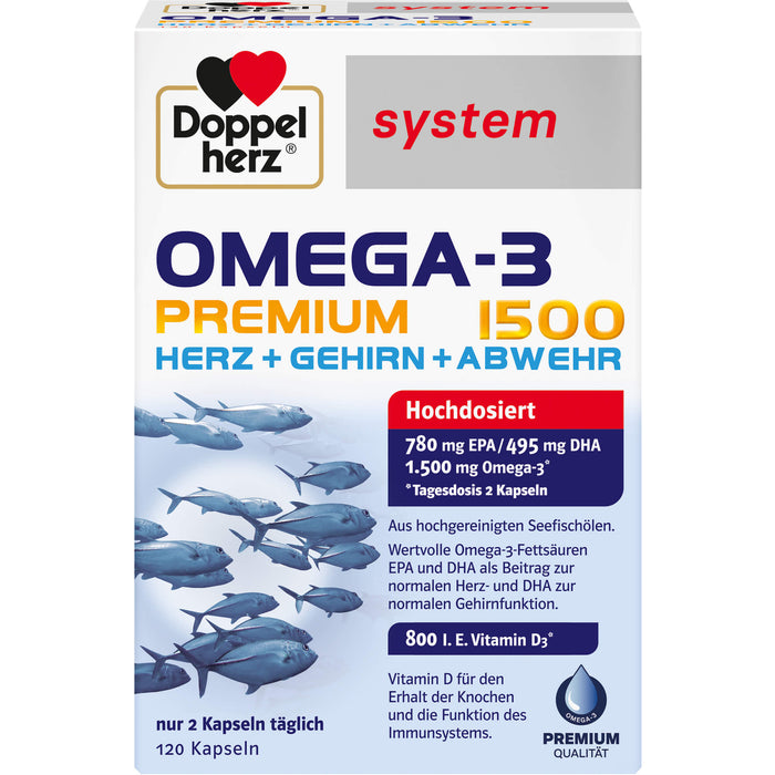 Doppelherz Omega-3 Premium 1500 system, 120 St KAP