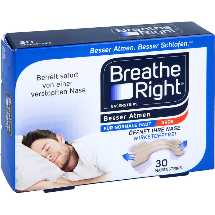 Besser Atmen Breathe Right Nasenpflaster beige gro, 30 pc Pansement