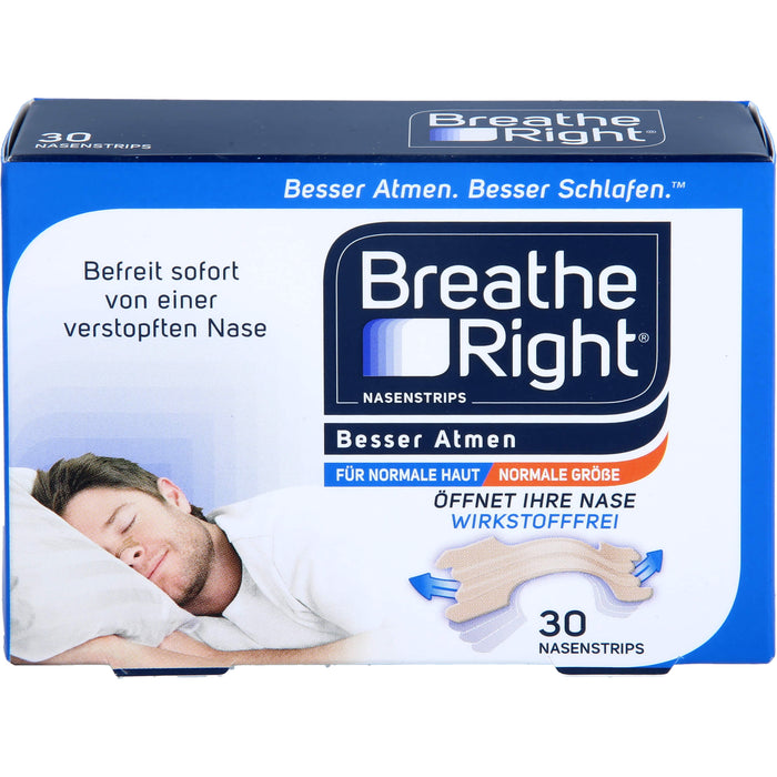 Besser Atmen Breathe Right Nasenpflaster beige normal, 30 pcs. Patch