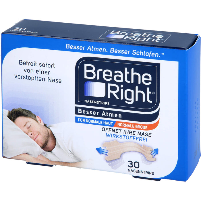 Besser Atmen Breathe Right Nasenpflaster beige normal, 30 pcs. Patch