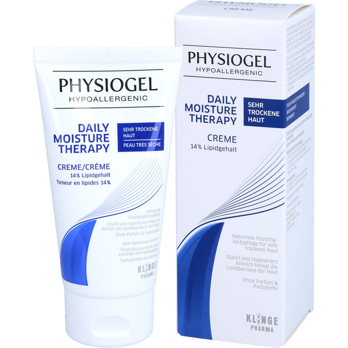 PHYSIOGEL Daily Moisture Therapy Creme für sehr trockene Haut, 75 ml Creme