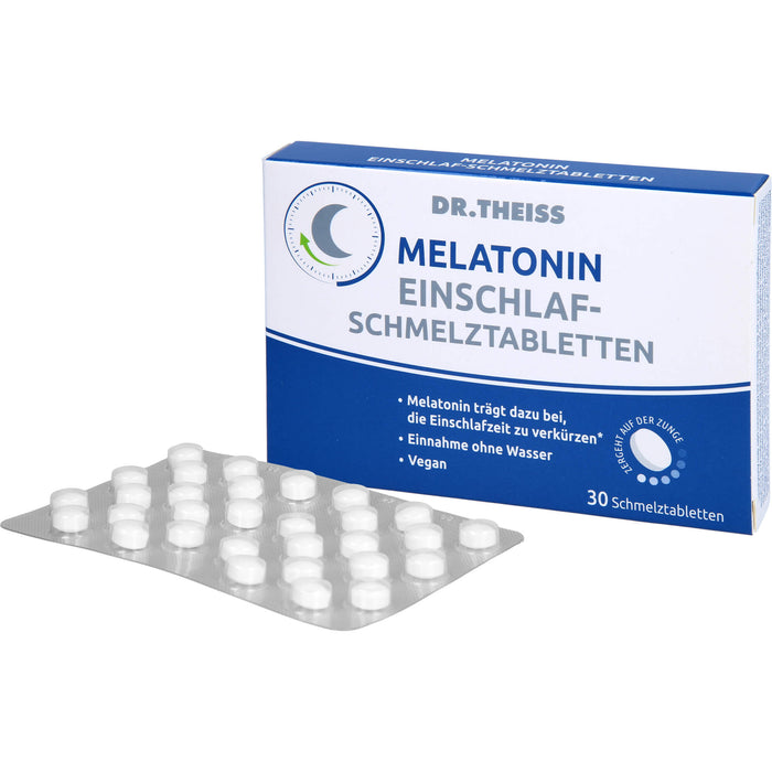 Dr. Theiss Melatonin Einschlaf-Schmelztabletten, 30 St. Tabletten