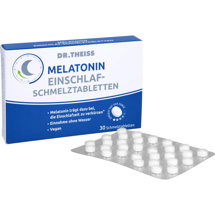 Dr. Theiss Melatonin Einschlaf-Schmelztabletten, 30 St. Tabletten