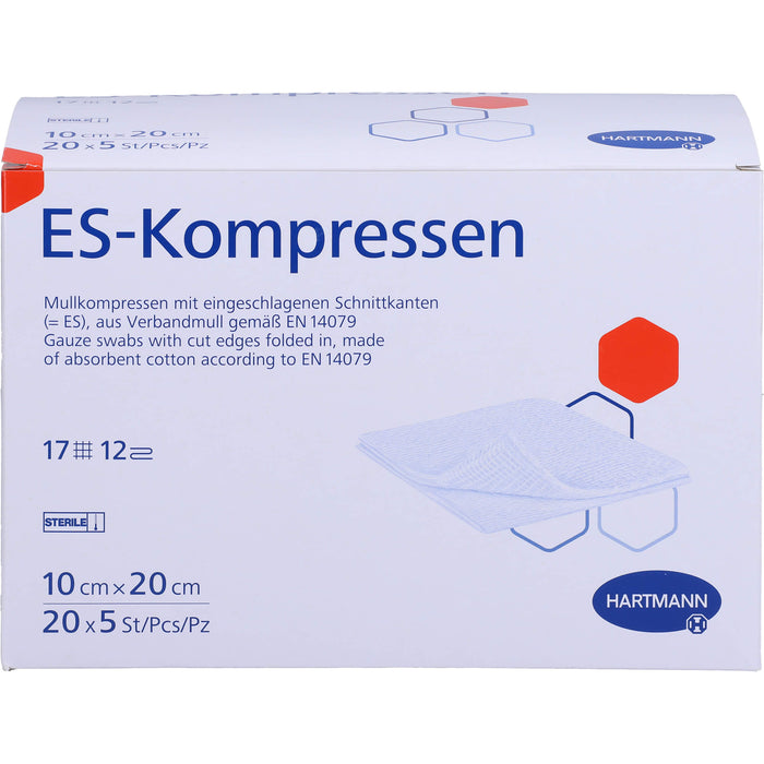 ES-KOMPRESSEN STERIL 10X20 CM GROßPACKUNg, 20X5 St KOM