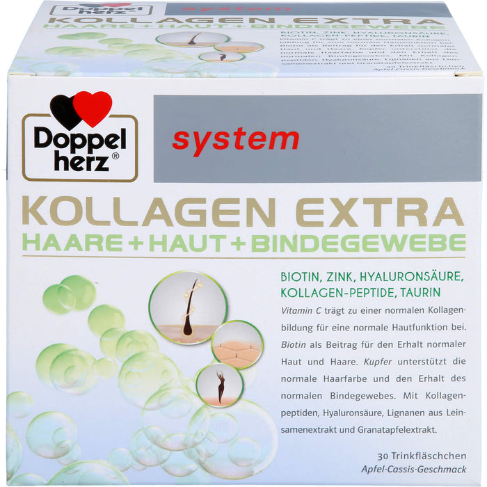 Doppelherz Kollagen Extra system Haare, Haut und Bindegewebe Lösung, 30 St. Trinkfläschchen