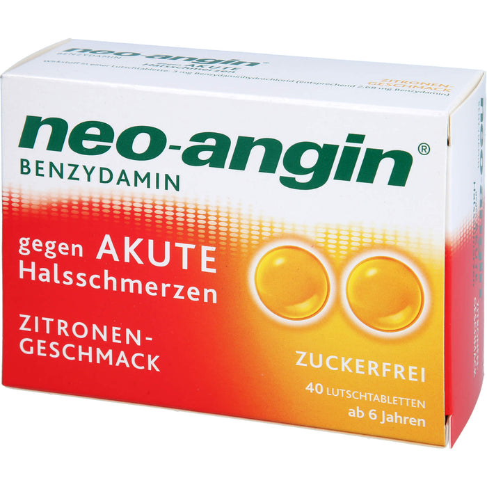 neo-angin Benzydamin gegen akute Halsschmerzen Zitronengeschmack, 3 mg Lutschtabletten, 40 St LUT