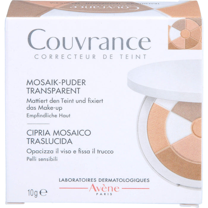 Avène Couvrance Mosaik-Puder transparent mattiert den Teint und fixiert das Make-up, 10 g Powder