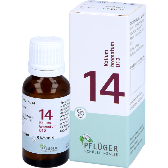 Biochemie Nr.14 Kalium bromatum D12 Pflüger Globuli, 15 g GLO