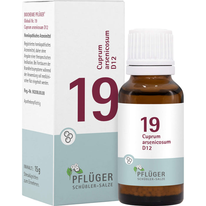 Biochemie Nr.19 Cuprum arsenicosum D12 Pflüger Globuli, 15 g GLO