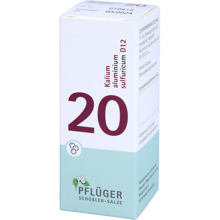 Biochemie Nr.20 Kalium aluminium sulf. D12 Pflüger Globuli, 15 g GLO