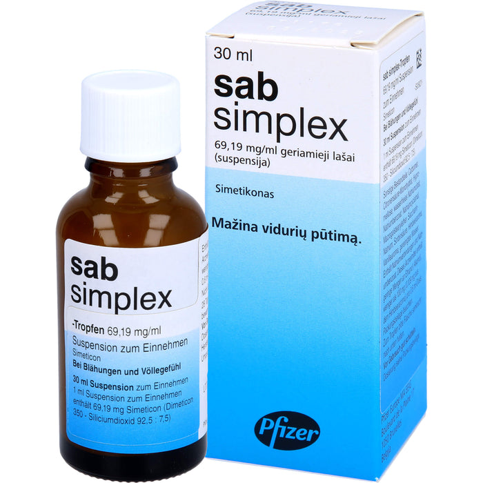 Sab Simplex Suspension bei Blähungen, 30 ml Lösung