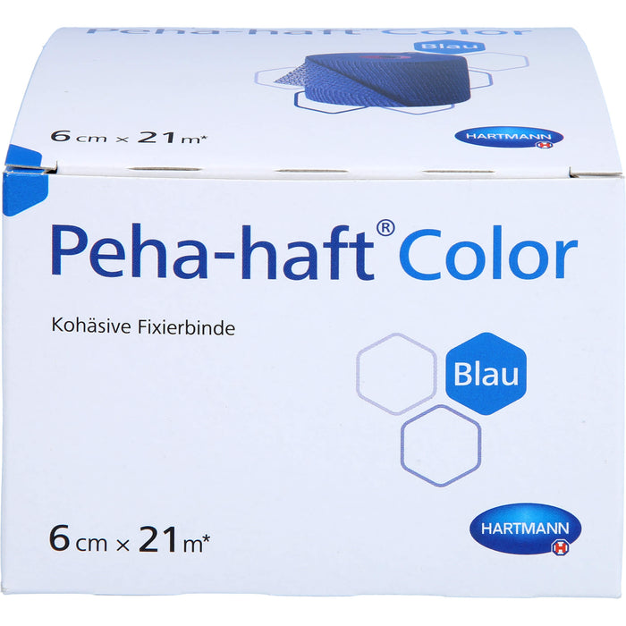 Peha-haft Color Fixierbinde latexfrei 6 cm x 21 m blau, 1 pcs. Bandage