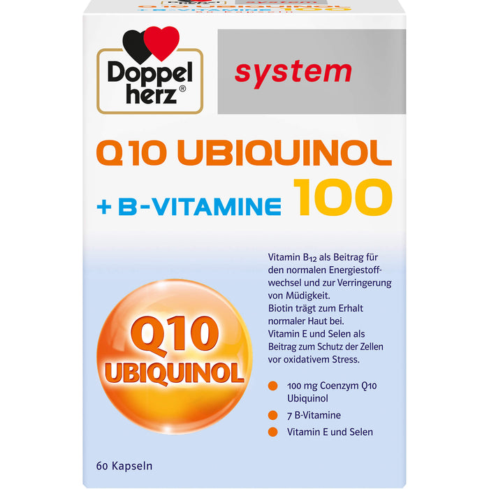 Doppelherz Q10 Ubiquinol + B-Vitamine 100 system Kapseln, 60 pc Capsules