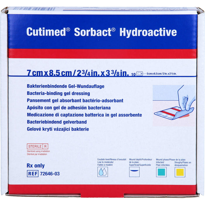 CUTIMED Sorbact Hydroactive Kompressen 7x8,5 cm, 10 St KOM