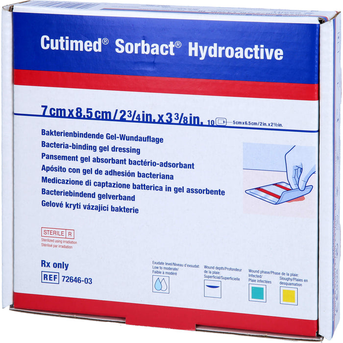 CUTIMED Sorbact Hydroactive Kompressen 7x8,5 cm, 10 St KOM