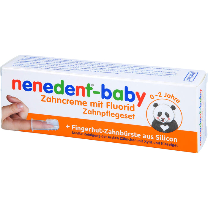 nenedent-baby Zahncreme mit Fluorid Zahnpflegeset, 20 ml ZCR