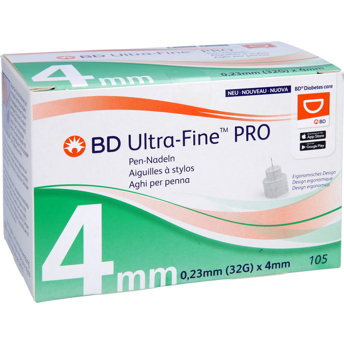 BD ULTRA-FINE PRO Pen-Nadeln 4 mm 32 G 0,23 mm, 105 St KAN