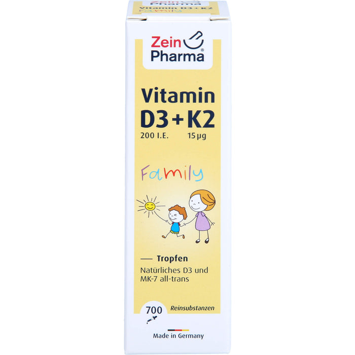 ZeinPharma Vitamin D3 + K2 MK-7 all trans Family Lösung, 20 ml Solution