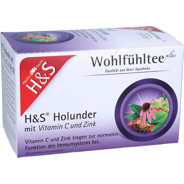 H&S Holunder mit Vitamin C und Zink, 20X2.5 g FBE