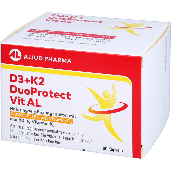 D3+K2 DuoProtect Vit AL 2000 I.E./80 ug Kapseln, 90 St KAP