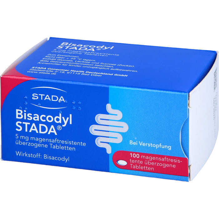 STADA Bisacodyl 5mg Abführmittel zur Hilfe bei Verstopfung, 100 St. Tabletten