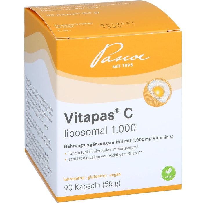 Vitapas C liposomal 1.000 Kapseln schützt die Zellen vor oxidativem Stress, 90 pc Capsules