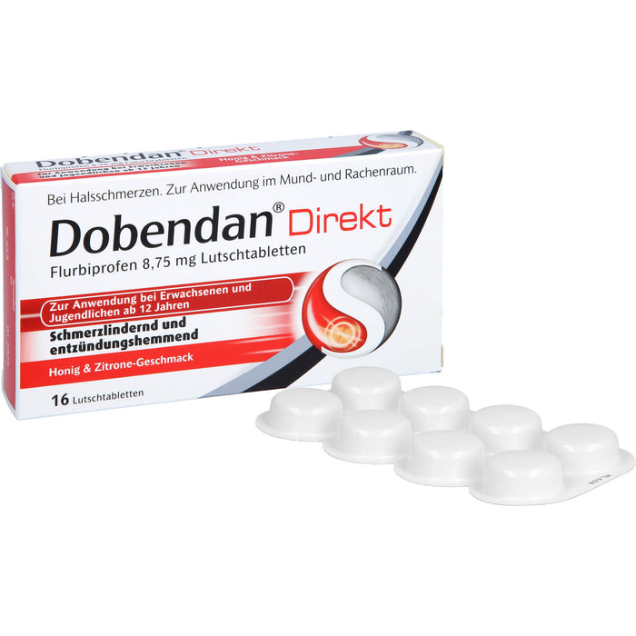 Dobendan Direkt Lutschtabletten schmerzlindernd und entzündungshemmend, 16 pc Tablettes