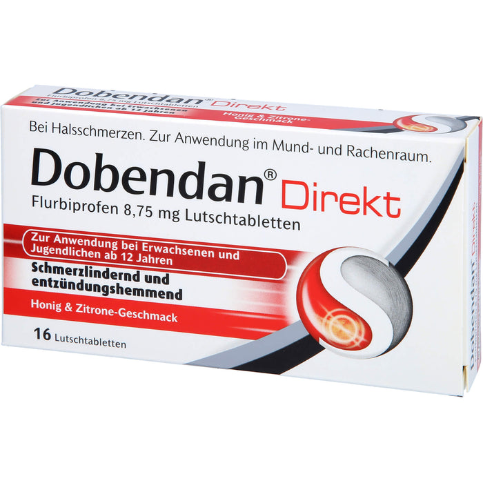 Dobendan Direkt Lutschtabletten schmerzlindernd und entzündungshemmend, 16 pcs. Tablets