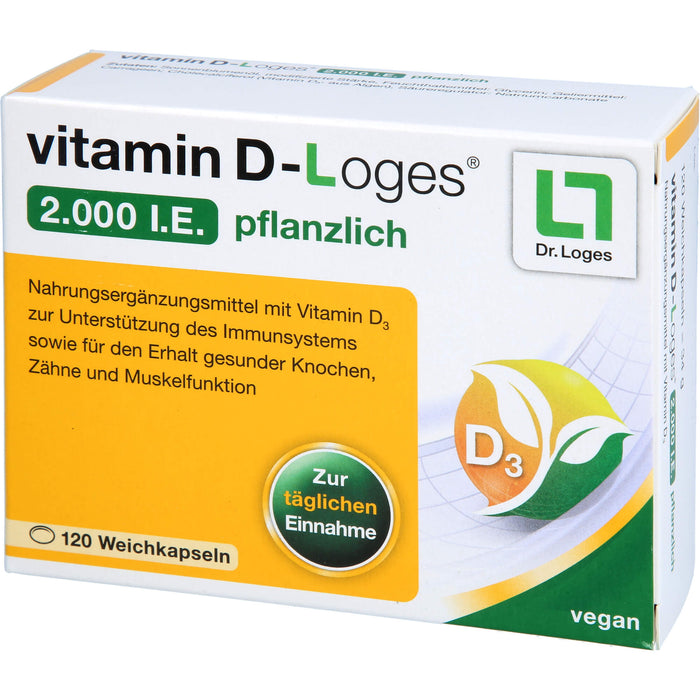 vitamin D-Loges 2,000 I.E. pflanzlich, 120 St WKA