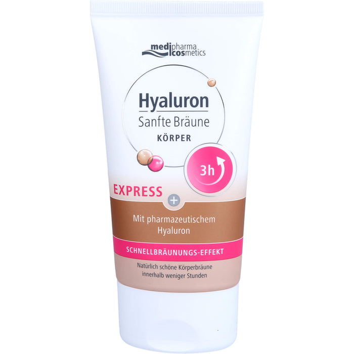 medipharma cosmetics Hyaluron Sanfte Bräune Express Körper mit Schnellbräunungs-Effekt, 150 ml Creme