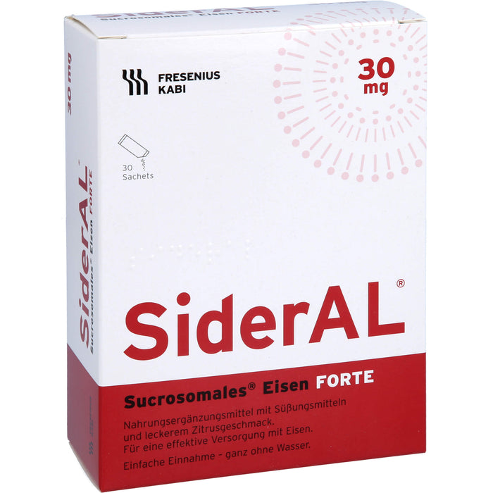 SiderAL Eisen FORTE 30mg Zitrusfrucht Sachets, 30 St GRA