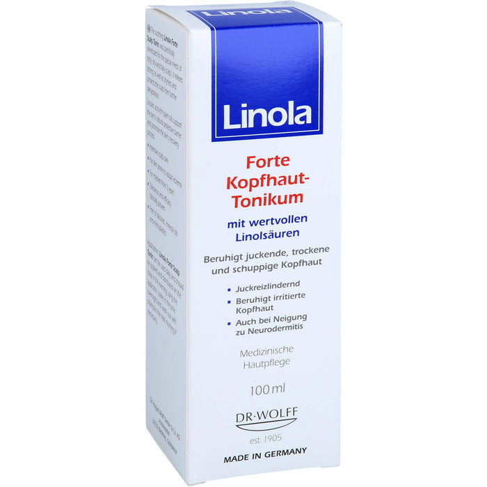 Linola Forte Kopfhaut-Tonikum beruhigt juckende, trockene und schuppige Kopfhaut, 100 ml Lösung