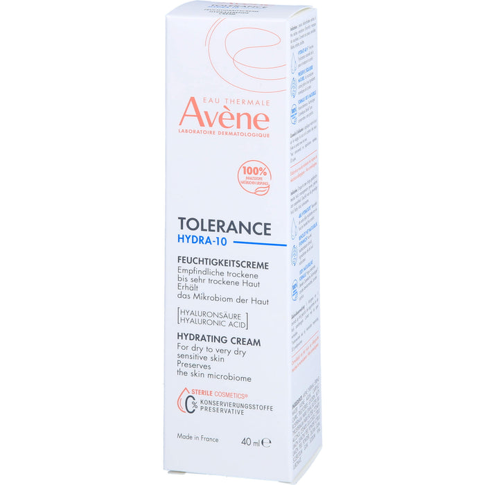 Avène Tolerance Hydra-10 Feuchtigkeitscreme für empfindliche, trockene bis sehr trockene Haut, 40 ml Cream