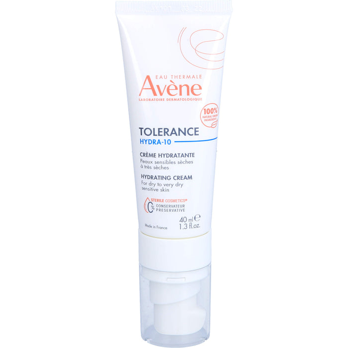 Avène Tolerance Hydra-10 Feuchtigkeitscreme für empfindliche, trockene bis sehr trockene Haut, 40 ml Crème