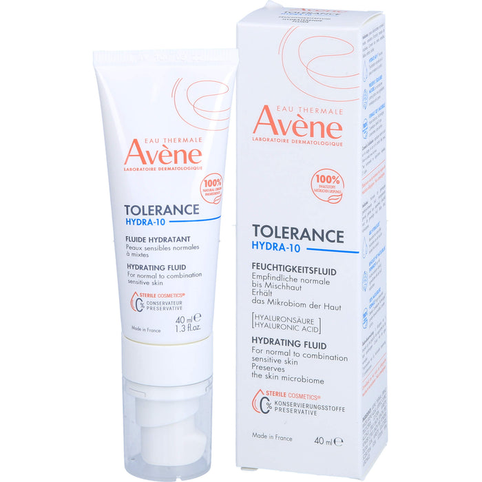 Avène Tolerance Hydra-10 Feuchtigkeitsfluid für empfindliche, normale Mischhaut, 40 ml Cream